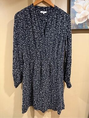 Joie Black Floral Silk Dress